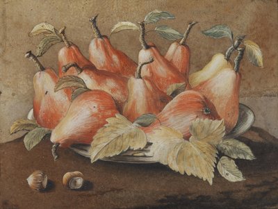 Still Life with Pears and Hazelnuts by Giovanna Garzoni